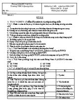 Đề kiểm tra 1 tiết môn Giáo dục công dân Lớp 9 - Đề 1 - Năm học 2016-2017 - Trường THCS Quang Châu (Có đáp án)
